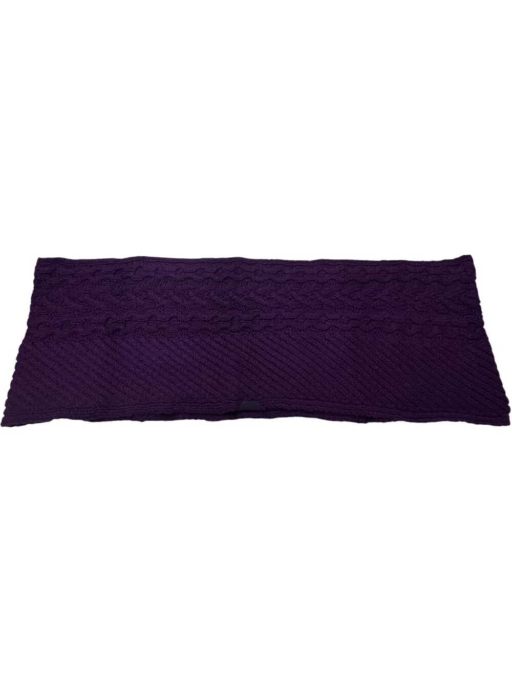💜 Coach Legarn Knit Infinity Scarf Black Violet Purple Wool Cashmere NWT $248